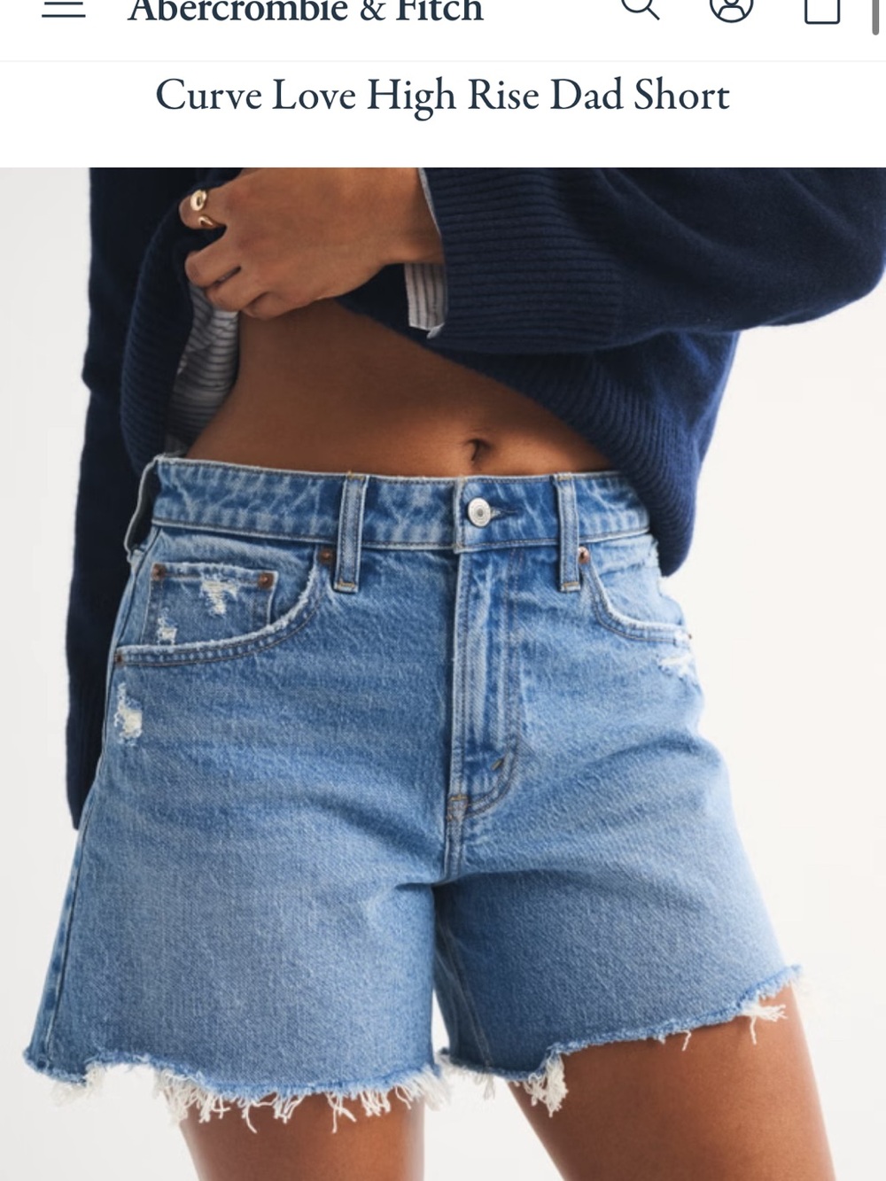Abercrombie & Fitch Curve Love high rise dad shorts Size 29